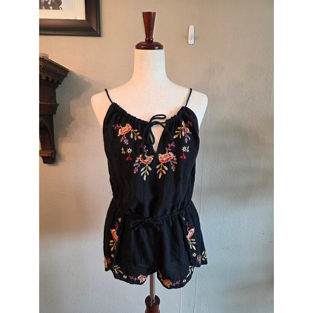 Free People Intimately Free Women's Romper SZ Small Embroidery Boho